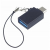 PremiumCord adaptér USB-C male - USB3.0 A female, OTG, černý s očkem na zavěšení kur31-18