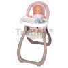 Jedálenská stolička Highchair Natur D'Amour Baby Nurse Smoby s 2 doplnkami pre 42 cm bábiku od 18 mes