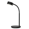 SOLIGHT LED stolná lampička, 4,5 W, 300lm, 3CCT, čierna, podstavec