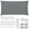 tectake 406198 tieniaca plachta sunny, odolný hdpe materiál s uv ochranou - 2 x 4 m, šedá