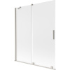 Mexen Velar dvojkrídlové posuvné vaňové dvere 140 x 150 cm, matné, brúsený nikel - 896-140-000-31-97
