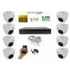 Monitorrs Security IP kamerový set 8 kanálový 2 M.Pix PoE 6 kamier: 6 kamier
