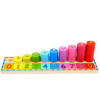 Tooky Toy Nasadzovanie Čísla 0-9 a farby
