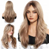 DÁMSKA PAROCHŇA DLHÁ BLOND OMBRE VLNA VLASY ROVNÉ SYNTETICKÉ 62 cm WIG COSPLAY