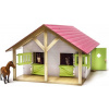 Detská stajňa Globe Farm Horse s 2 boxmi a 1 dielňou 1:24 610168