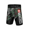 PitBull West Coast - pánské kompresní šortky CROSS CAMO woodland camo 3XL