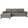 MID.YOU ROHOVÁ SEDACIA SÚPRAVA, textil, sivá - Online Only obývacie izby - 000575036903