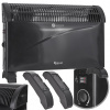 Konvektorový ohrievač čierny s termostatom 2000W GEKO G80437