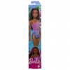 Barbie Beach bábika v ružovo-modrých vzorovaných plavkách - Mattel