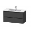 Duravit Ketho.2 Umývadlová skrinka, 55x101x48 cm, 2 zásuvky, grafit mat K25264049490000