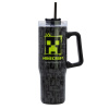 Termohrnček Minecraft – nerezový pohár so slamkou - 940 ml, 75643