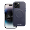 Roar Kožený kryt Mag Case - iPhone 14 Pro Max tmavomodrý