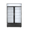 Barová chladnička s podsvieteným panelom, dvojdverová, Arktic, 512L, Čierna, 220-240V/510W, 1120x585x(H)1900mm