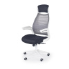 HALMAR Kancelárska stolička s podrúčkami Franklin - biela / čierna / sivá