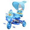 Ramiz detský trojkolesový bicykel Duck Bike Blue + zvuky + strieška + zábrana + opierka na nohy + rukoväť + úložný priestor