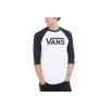 Vans tričko Classic Raglan white black