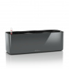 Lechuza Stolový kvetináč CUBE Glossy Triple - anthracite high gloss