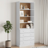 TV skrinka so zásuvkami ALTA biela 77x35x186,5 borovicový masív-ForU-353954