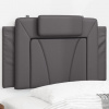 Polštář na čelo postele šedý 80 cm umělá kůže Grey 374763