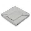 Detská froté osuška s kapuckou New Baby BASIC 80x80 sivá