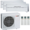 Klimatizácia Mitsubishi LN 3x multisplit (2,5kW + 2,5kW + 5kW) + vonk.j. 6,8kW (prírodná biela)