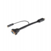 Kábel AKASA HDMI na VGA, s audio káblom, 20 cm, čierny (AK-CBHD18-20BK)