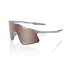100% Hypercraft, okuliare - Matte Stone Grey/HiPER Crimson Silver Mirror Lens