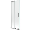 Mexen Velar L, 2-krídlová posuvná vaňová zástena 75 x 150 cm, 8mm číre sklo, brúsený grafit, 896-075-003-01-66