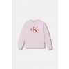 Detská bavlnená mikina Calvin Klein Jeans IU0IU00714.128.176.PPY2 ružová 128