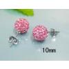 Náušnice Shamballa pink ny3389 chirurgická oceľ (Náušnice Shamballa pink ny3389 chirurgická oceľ)