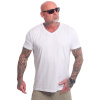 Yakuza tričko pánske Bare Regular Basic V-Neck TSB 25049 white Veľkosť: 5XL, Farba: biela