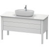 DURAVIT Luv stojaca skrinka pod umývadlo, pod dosku, 2 zásuvky, 1338 x 570 x 743 mm, biela matná lakovaná, LU956603636