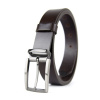 Kožený opasok GUN-METAL, šírka 3.3cm - Tmavo hnedá (VGUN-METAL-TH)