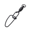 MADCAT - Obratlík s karabínou Stainless BB Swivel with Crosslock Snap veľ. 2 75 kg Black 3 ks