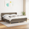 zahrada-XL Posteľný rám boxspring s matracom sivohned 180x200 cm látka 3126985