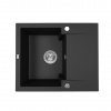 Kuchinox Chichi, 1-komorový granitový drez 580x480x180 mm s odkvapkávačom, čierna, LAV-SBH_713Y
