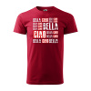 Sablio Tričko s potlačou La Casa de Papel Professor or Bella Ciao motiv 2 - červené 4XL