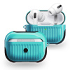 AppleMix Puzdro / obal pre Apple AirPods Pro - plastové / gumové - svetlo modré / čierne