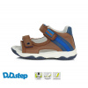 D.D.STEP Kožené sandále G064 - blue / chocolate Veľkosť-obuvi: 20
