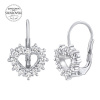 SILVEGO stříbrné náušnice srdíčka se Swarovski Zirconia