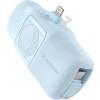 Wozinsky WF16-YLS 5000mAh 15W Lightning mini powerbanka s integrovaným káblom USB-C a nabíjačkou pre Apple Watch - modrá
