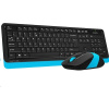 A4tech FG1010 FSTYLER set bezdr. klávesnice + myši, modrá barva