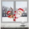 Dekorácia na okno - Nálepky sobov a Santa Claus pre okno 65x45 cm (Dekorácia na okno - Nálepky sobov a Santa Claus pre okno 65x45 cm)