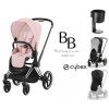 Set Cybex Priam 4 Matt Black + Seat Pack 2024 s doplnkami ZADARMO Peach Pink