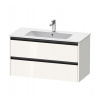 Duravit Ketho.2 Umývadlová skrinka, 55x101x48 cm, 2 zásuvky, lesklá biela K25264022220000