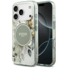 Guess – IML Flower & Tonal Circle MagSafe obal na iPhone 17 Pro – zelený