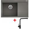 Sinks RIM 780 L Truffle + Elka black matt G5554