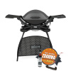 ELEKTRICKÝ GRIL WEBER Q 2400 STOJAN - TMAVOSIVÝ