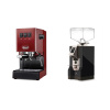 Gaggia New Classic EVO BC, red + Eureka Mignon Specialita, CR black