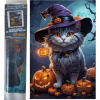 Norimpex Diamantové maľovanie Halloweenske mačiatko 40x30cm